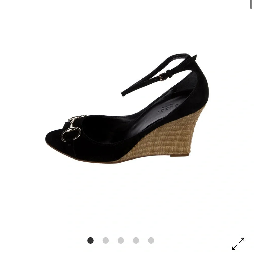 Gucci Black Wedge Sandals - Picture 5 of 5